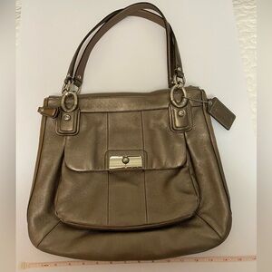 Coach Bronze Leather Large Purse